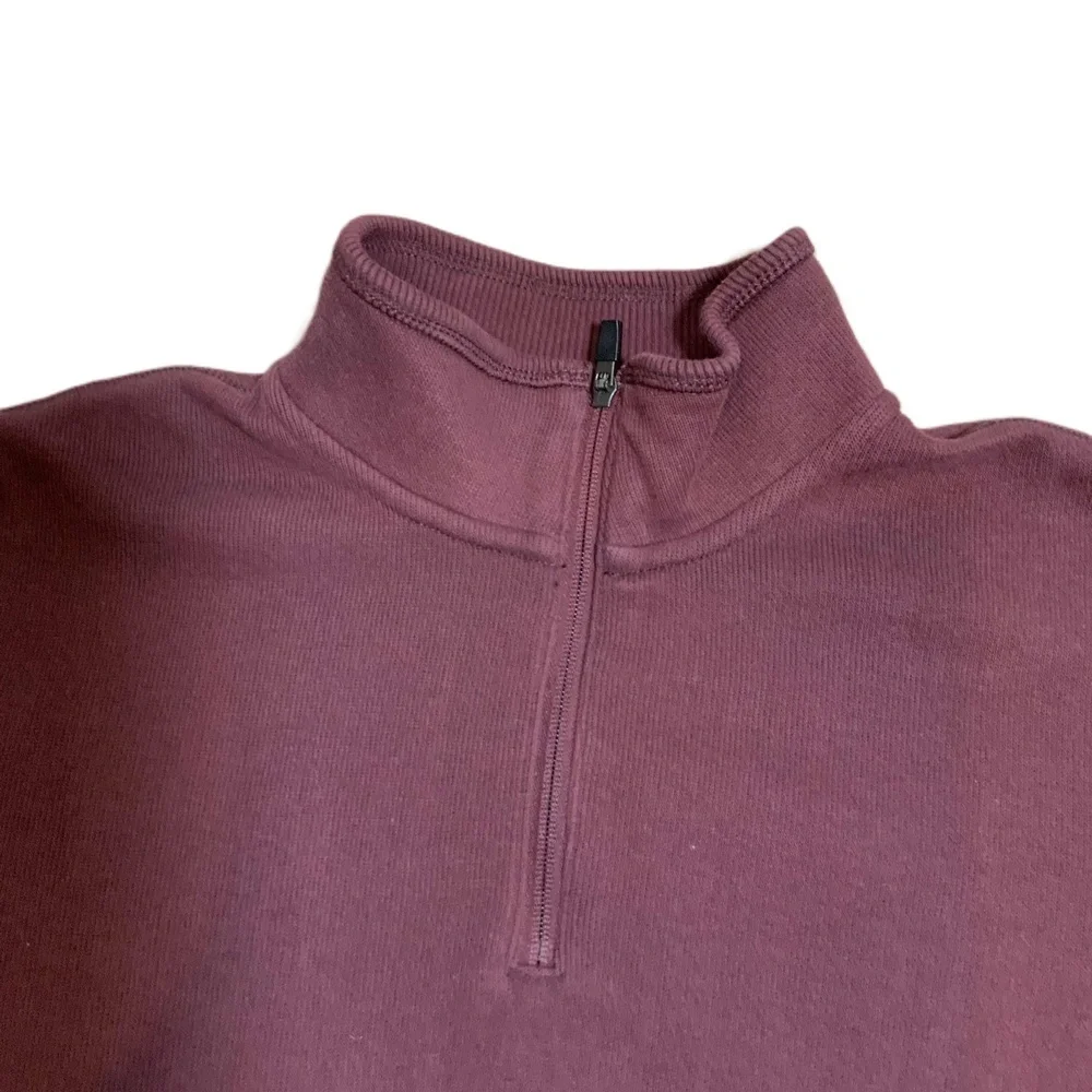 Eddie Bauer Maroon QuarterZip Long Sleeve Pullover Sweater XL Grunge Granola Boy
